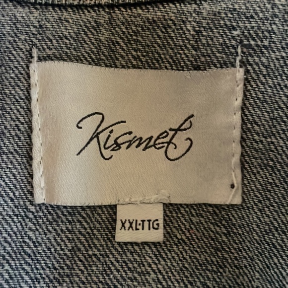 Worn once, at most, cute denim cropped vest by Kismet. - Picture 3 of 7